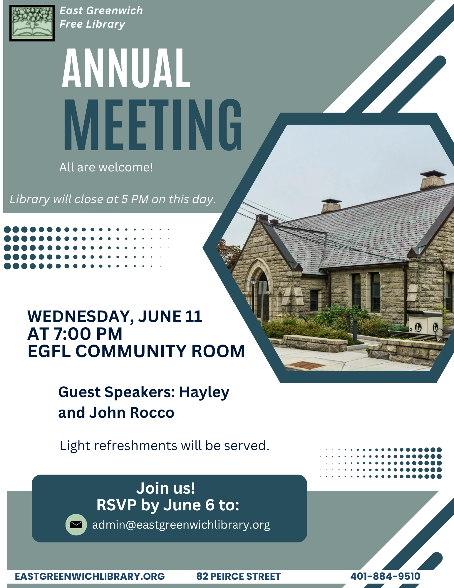 East Greenwich Free Library Annual Meeting East Greenwich Free Library